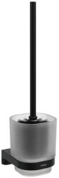 RAVAK CHROME CR II 410.20BLM Fali WC kefetartó, kefével, matt fekete X07P1384 (X07P1384)