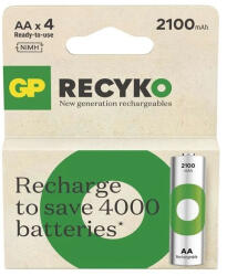 GP Batteries GP ReCyko NiMH Akkumulátor HR6 (AA) 2100mAh 4db - ipkameradiszkont