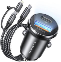 Lisen YL0223080035, USB + USB-C, cablu inclus, negru (KF2349542) - pcone