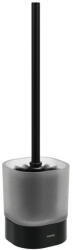 RAVAK CHROME CR II 411.20BLM Szabadonálló WC kefetartó, kefével, , matt fekete X07P1385 (X07P1385)