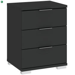 INTERMEBLE Háromfiókos Kis Szekrény Fekete Színben. PRAGA 42x46x61 cm