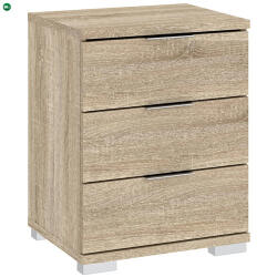 INTERMEBLE Háromfiókos Kis Szekrény Sonoma Tölgy Színben. PRAGA 42x46x61 cm