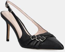 Guess bőr tűsarkú SLING BACK BUCKLE S - fekete Női 37