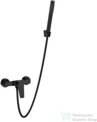 INVENA ALONIA zuhany csaptelep, zuhanyszettel, PVD fényes fekete BN-70-004-V (BN-70-004-V)