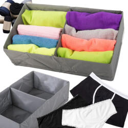 Verk Group Organizator pentru sertar din material textil gri, cu separatori, 20x34x10 cm (27383_SZ)