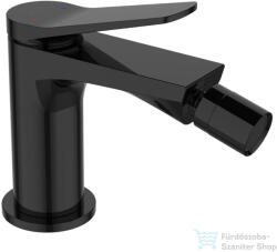 INVENA ALONIA bidé csaptelep click-clack leeresztővel, PVD fényes feketeBB-70-004-V (BB-70-004-V)