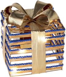 BackHomeLiving Cadou de Crăciun decorativ cu fundă albastră - 15 cm (PRE1222)