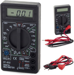 Verk Group Multimetru digital DT-832 cu afișaj LCD și gamă largă de măsurare (11031)