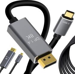Verk Group Cablu audio și video DisplayPort 1.4 - USB-C, 1, 8m, suport 8K/4K/2K (06315)