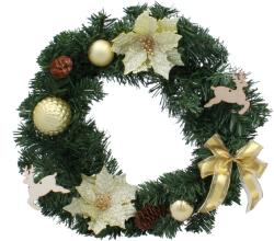 BackHomeLiving Coroană festivă - aurie - 40 cm (ANT3926)