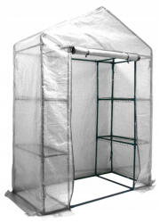 Garden Line Sera Mobila de Gradina cu Rafturi - 140 x 73 x 200 cm - Alb (TUN5484)