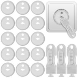 Verk Group Set de Protecție pentru Prize - Alb - 15 buc (27135)