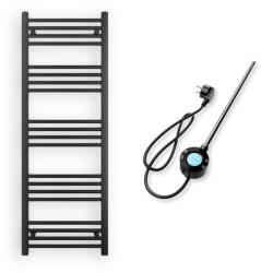  Törölközőszárító radiátor elektromos fűtőpatronnal 50 x 140 cm - Nero Italia S-400W (fekete)