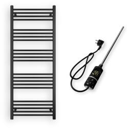  Törölközőszárító radiátor elektromos fűtőpatronnal 60 x 150 cm - Nero Italia C-600W (fekete)