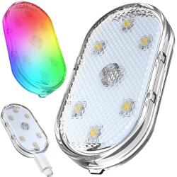 Verk Group Lampa Ambientala LED RGB Touch, Wireless, cu Acumulator pentru Auto (10105)