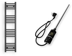  Törölközőszárító radiátor elektromos fűtőpatronnal 30 x 130 cm - Nero Italia C-400W (fekete)