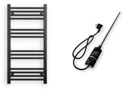  Törölközőszárító radiátor elektromos fűtőpatronnal 50 x 100 cm - Nero Italia C-400W (fekete)