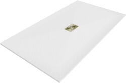 Mexen Hugo, téglalap alakú zuhanytálca SMC 170 x 100 cm, fehér, arany huzat, 42101017-G (42101017-G)