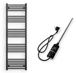  Törölközőszárító radiátor elektromos fűtőpatronnal 50 x 160 cm - Nero Italia C-600W (fekete)