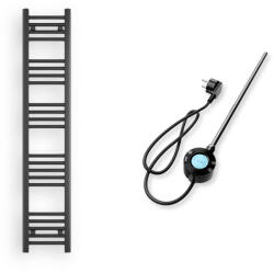  Törölközőszárító radiátor elektromos fűtőpatronnal 30 x 150 cm - Nero Italia S-400W (fekete)