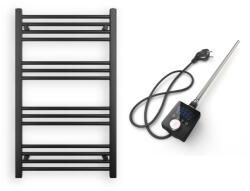 Törölközőszárító radiátor elektromos fűtőpatronnal 60 x 100 cm - Nero Italia AF13-400W (fekete)