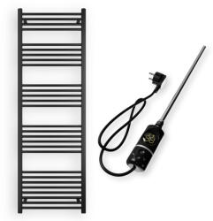  Törölközőszárító radiátor elektromos fűtőpatronnal 60 x 180 cm - Nero Italia C-600W (fekete)