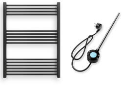  Törölközőszárító radiátor elektromos fűtőpatronnal 75 x 100 cm - Nero Italia S-400W (fekete)