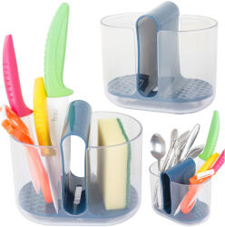 VERK GROUP Organizator colorat pentru tacâmuri cu tavă detașabilă (24220) Uscator vase
