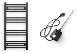  Törölközőszárító radiátor elektromos fűtőpatronnal 50 x 100 cm - Nero Italia AF-13-400W (fekete)