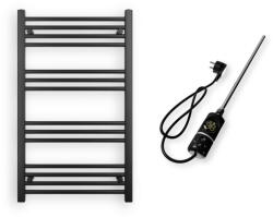  Törölközőszárító radiátor elektromos fűtőpatronnal 60 x 100 cm - Nero Italia C-400W (fekete)