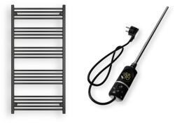  Törölközőszárító radiátor elektromos fűtőpatronnal 75 x 150 cm - Nero Italia C-600W (fekete)