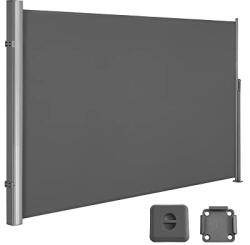 SONGMICS Oldalsó terasznapellenző, belátásgátló, szürke, 200 x 400 cm (GSA204G01)