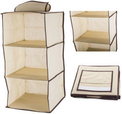 Verk Group Organizator suspendabil cu 3 rafturi, culoare bej, 60 cm (01333) Raft