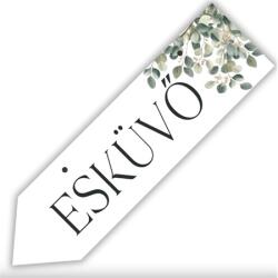  Fa tábla nyomtatott, Esküvői, nyíl, 30cm