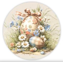  Fa tábla nyomtatott, Húsvéti pasztell téma, kerek 11, 8cm