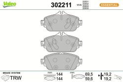 VALEO Sada brzdových platničiek kotúčovej brzdy VALEO 302211 (302211)