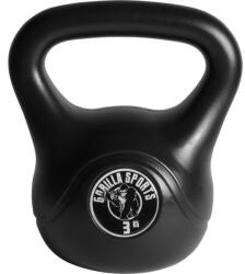 Gorilla Sports Kettlebell súlyzó műanyag fekete 3 kg (100342-00006-0008)
