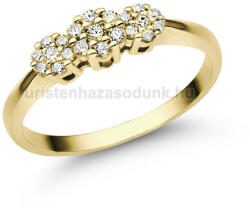  E314SC - CIRKÓNIA köves Sárga arany Eljegyzési Gyűrű (E314SC)
