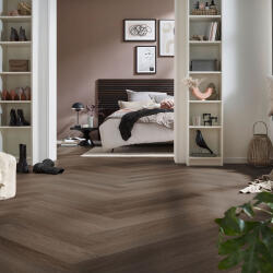 Corepel - Swiss Krono Parchet SPC 6 mm Corepel Swiss Krono herringbone Brown Oak S41492