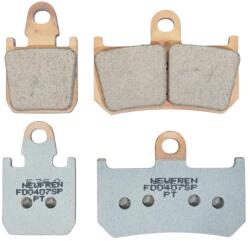 NEWFREN FD0407SP első fékbetét Yamaha 1670 MT01 2007-től, 1700 V MAX 2009-2012, 1000 YZF R1 2007-2014 (Sport szinterezett, L 62mm-31mm, H 45mm-48, 5mm, vastagság 8, 5mm) NEWFREN Futómű és fék alkatrészek Fékb