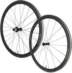 MICHE RE. ACT 38 karbon országúti kerékpár kerékszett, 700C, fekete, Shimano kazettához, 12/11/10 sebességes, 38 mm magas profil, tubeless ready (pár) MICHE Bicikli alkatrészek Kerékpár alkatrészek Kerékpár