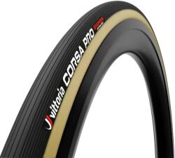 VITTORIA Corsa Pro 700x28 országúti belső gumi, fekete-méz oldalfal, Graphene Silica, 340g VITTORIA Bicikli alkatrészek Kerékpár alkatrészek Kerékpár gumik