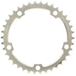 MICHE 38T lánckerék országúti kerékpárhoz, 5 karos, 130 mm belső, ezüst, alumínium, 9-10 sebesség (SHIMANO típus) MICHE Bicikli alkatrészek Kerékpár alkatrészek Kerékpár lánctányérok