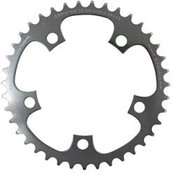 Specialites Ta Zephyr lánctányér országúti kerékpárhoz, 5 karos, 39 fog, 110 mm átmérő, belső, alumínium, ezüst, 7075, Shimano típus, 9-10 sebességhez SPECIALITES TA Bicikli alkatrészek Kerékpár alkatrészek Kerékpár