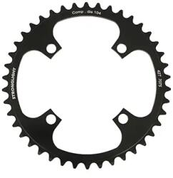 Stronglight MTB lánctányér Ø104, 4 karos, egysebességes, 42T, Ø104 fekete, alumínium 7075, vastagság: 3, 5 mm, 8-9 sebességhez STRONGLIGHT Bicikli alkatrészek Kerékpár alkatrészek Kerékpár lánctányérok