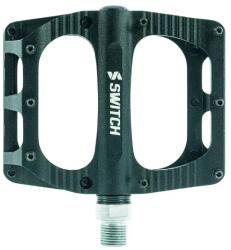 SWITCH MTB/Downhill/BMX lapos pedál, alumínium, fekete, 9/16 menettel, tapadó felülettel (pár) 100x90mm SWITCH Bicikli alkatrészek Kerékpár alkatrészek Kerékpár pedálok