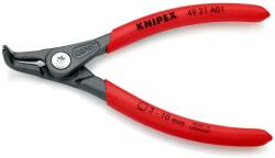 KNIPEX 49 21 A01 professzionális külső biztosítógyűrű fogó, 140 mm, 3-10 mm átmérő, szürke atramentált, 0, 9 mm hajlított hegy, Németországban készült KNIPEX Műhely felszerelések, eszközök Fogók