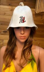 Sauna Cool Angyal és ördög fehér filc szaunasapka