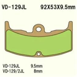 Wesrah VD-129JL Fékbetét Wesrah Futómű és fék alkatrészek Fékbetétek (tárcsafék)