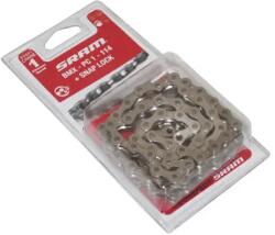 Sram PC-1 ezüst 1-3 sebességes kerékpárlánc, 114 szem, 3.30 - 1/2"x1/8" városi/BMX (bliszteres csomagolás) SRAM Bicikli alkatrészek Kerékpár alkatrészek Bicikliláncok